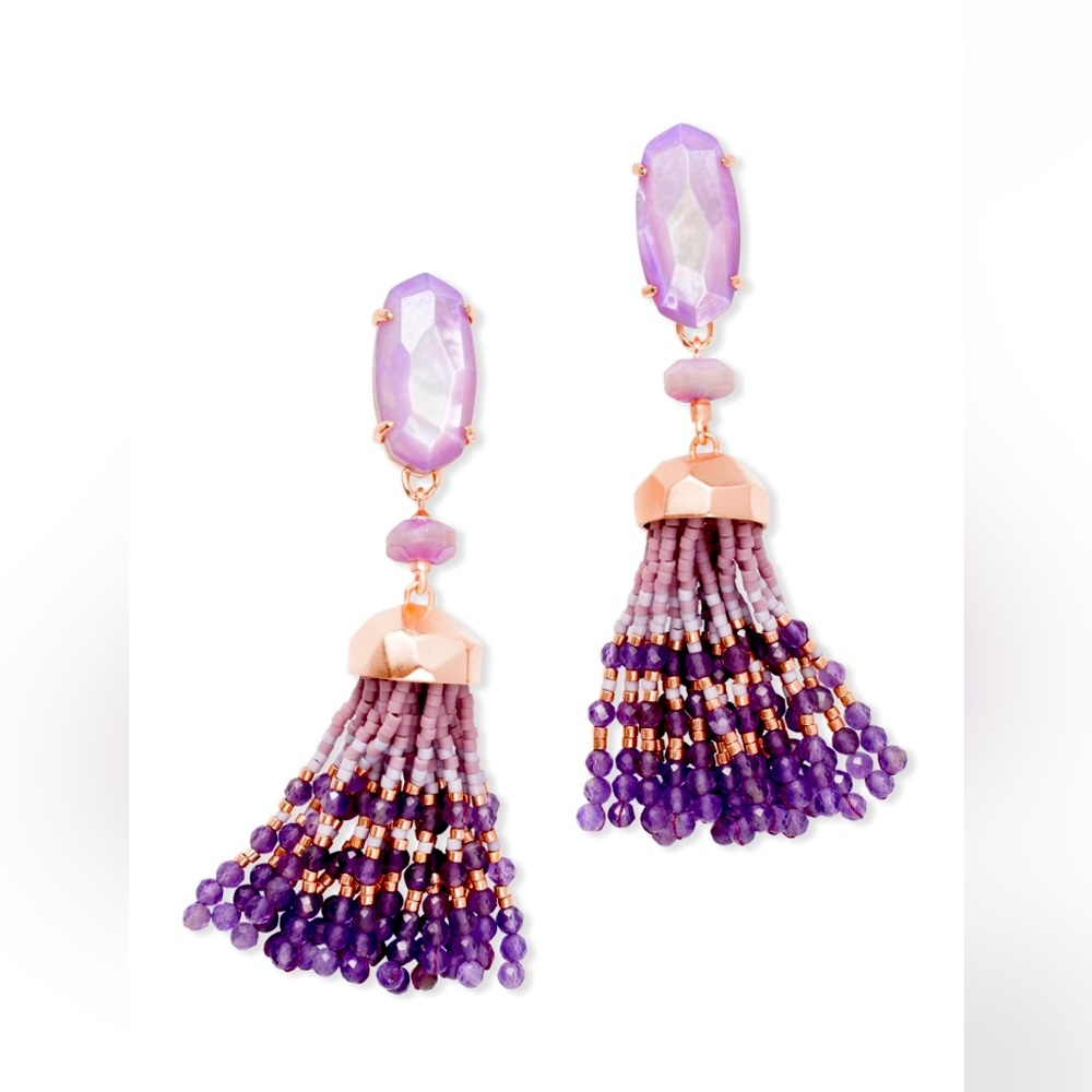 Kendra Scott Dove Earrings in Lilac Mother of Pearl